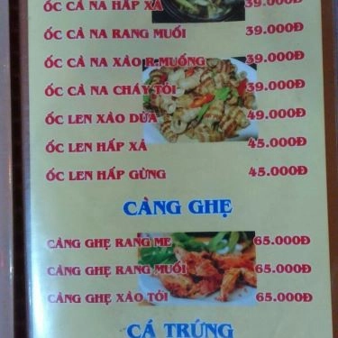 Thực đơn- Quán Ăn Quán Ốc Hải Sản 20k