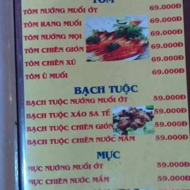 Thực đơn- Quán Ăn Quán Ốc Hải Sản 20k