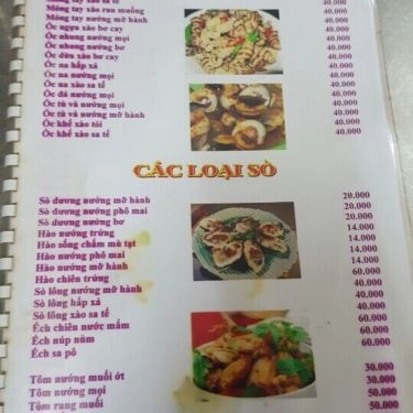 Thực đơn- Quán Ăn Quán Ốc La Lan