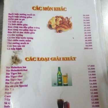 Thực đơn- Quán Ăn Quán Ốc La Lan