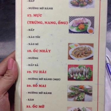 Thực đơn- Quán Ăn Quán Ốc Nga - Nguyễn Đình Chiểu