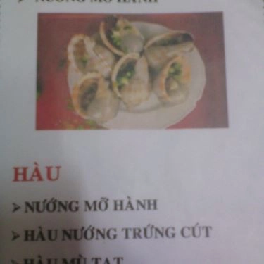 Thực đơn- Quán Ăn Quán Ốc Ngon - Đất Thánh