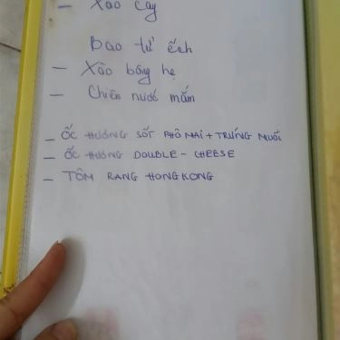 Thực đơn- Quán Ăn Quán Ốc Ngon - Đất Thánh
