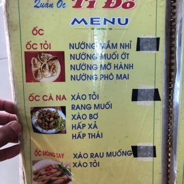 Thực đơn- Quán Ăn Quán Ốc Tí Đô