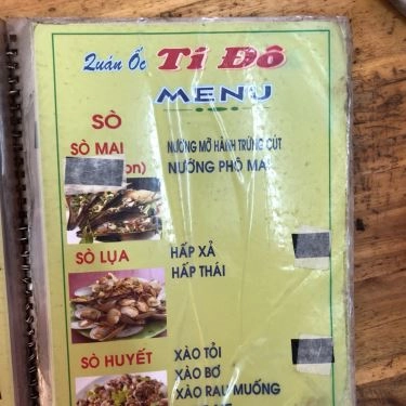Thực đơn- Quán Ăn Quán Ốc Tí Đô