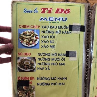 Thực đơn- Quán Ăn Quán Ốc Tí Đô