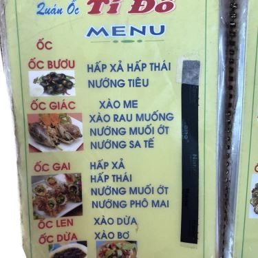 Thực đơn- Quán Ăn Quán Ốc Tí Đô