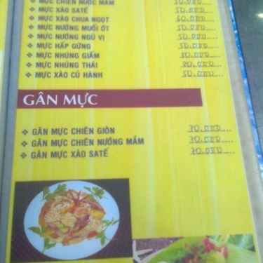 Thực đơn- Quán Ăn Quán Ốc Ty - Vĩnh Khánh