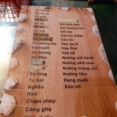 Thực đơn- Quán Ăn Quán Ốc Vic