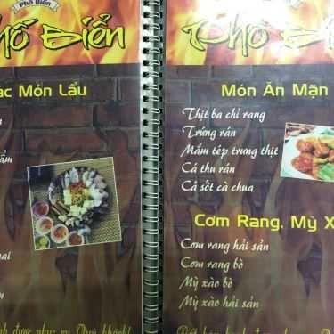 Thực đơn- Quán Ăn Phố Biển - Hải Sản Tươi Sống
