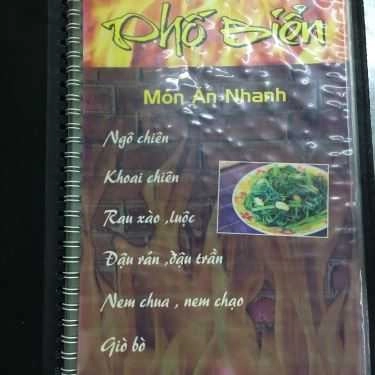 Thực đơn- Quán Ăn Phố Biển - Hải Sản Tươi Sống