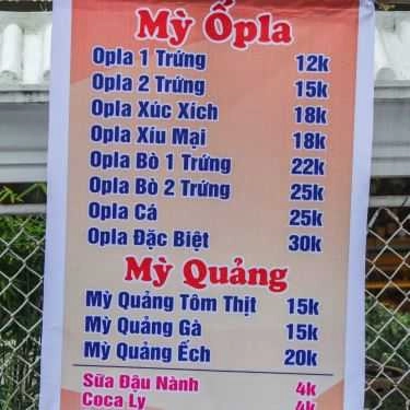 Thực đơn- Quán Ăn Quán Phú - Bánh Mì Ốp La