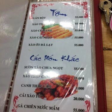 Thực đơn- Phúc Ký - Quán Ăn Bình Dân