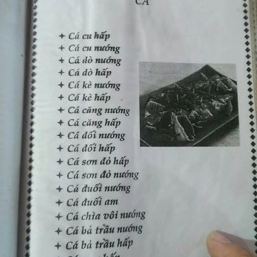 Thực đơn- Quán Ăn Hải Sản Phương - Nguyễn Tất Thành
