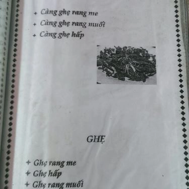 Thực đơn- Quán Ăn Hải Sản Phương - Nguyễn Tất Thành