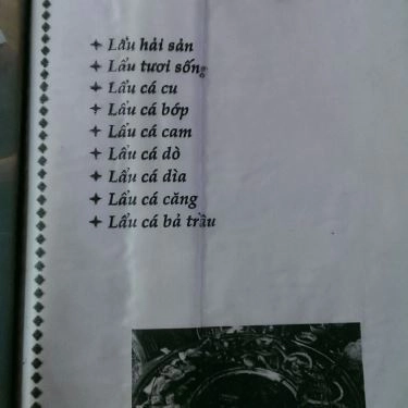 Thực đơn- Quán Ăn Hải Sản Phương - Nguyễn Tất Thành