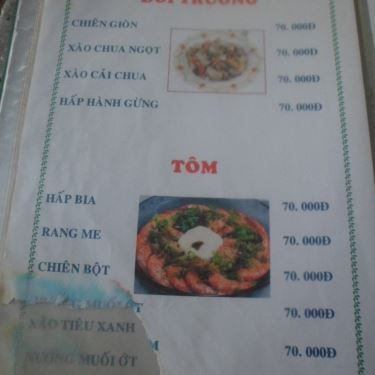 Thực đơn- Quán Ăn Quán Sáu Phát - Món Nhậu Bình Dân