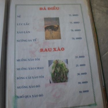 Thực đơn- Quán Ăn Quán Sáu Phát - Món Nhậu Bình Dân