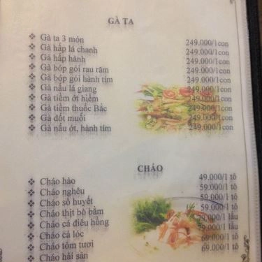 Thực đơn- Quán Ăn Quán Sen 2 - Hải Sản & Nướng Tại Bàn
