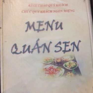 Thực đơn- Quán Ăn Quán Sen 2 - Hải Sản & Nướng Tại Bàn