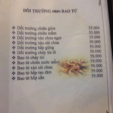 Thực đơn- Quán Ăn Quán Sen 2 - Hải Sản & Nướng Tại Bàn