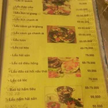 Thực đơn- Quán Ăn Quán Sen - Nhậu Bình Dân