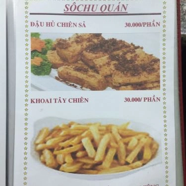 Thực đơn- Sô Chu - Quán Ăn Gia Đình