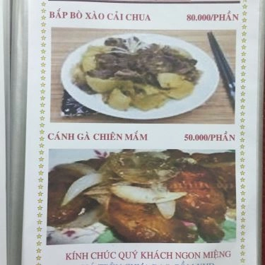 Thực đơn- Sô Chu - Quán Ăn Gia Đình