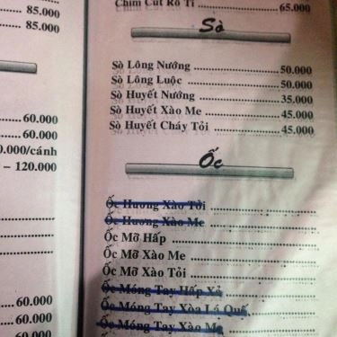 Thực đơn- Quán Ăn Lẩu Cá Kèo Tài