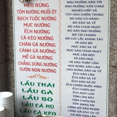 Thực đơn- Quán Ăn Quán Tài - Lẩu & Nướng