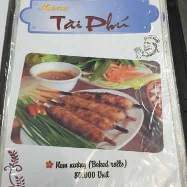 Thực đơn- Quán Ăn Tài Phú - Đặc Sản Huế