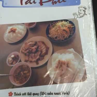 Thực đơn- Quán Ăn Tài Phú - Đặc Sản Huế