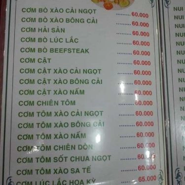 Thực đơn- Quán Ăn Quán Tân Lạc Viên