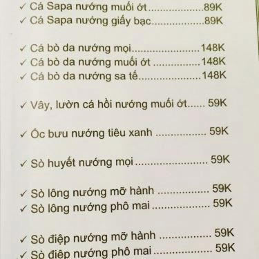 Thực đơn- Quán Ăn Quán Tèo - Món Lẩu & Nướng