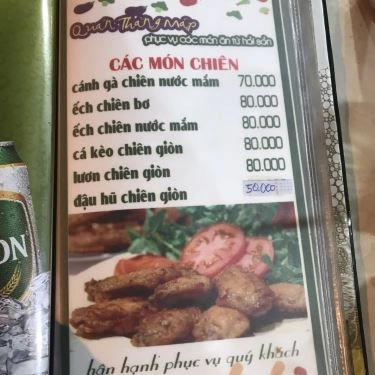 Thực đơn- Quán Ăn Thằng Mập - Hải Sản Tươi Ngon
