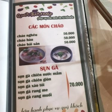 Thực đơn- Quán Ăn Thằng Mập - Hải Sản Tươi Ngon