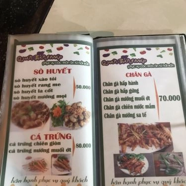 Thực đơn- Quán Ăn Thằng Mập - Hải Sản Tươi Ngon