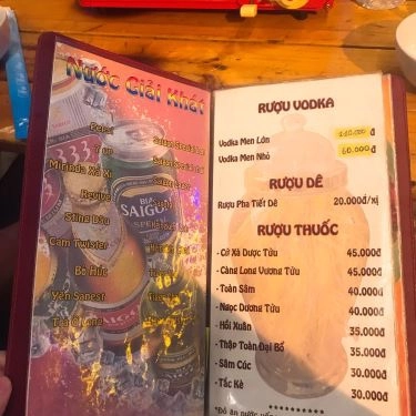 Thực đơn- Quán Ăn Quán Thanh Đa - Lẩu Dê