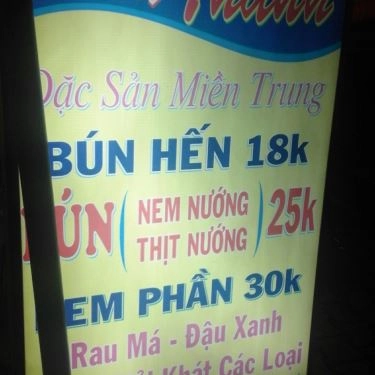 Thực đơn- Quán Ăn Quán Thanh - Đặc Sản Miền Trung