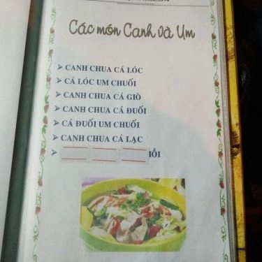 Thực đơn- Quán Ăn Thanh Vân - Gà Tự Chọn & Cá Nục Hấp