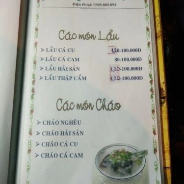 Thực đơn- Quán Ăn Thanh Vân - Gà Tự Chọn & Cá Nục Hấp