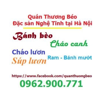 Tổng hợp- Quán Ăn Quán Thương Béo - Bánh Bèo, Cháo Canh, Cháo Lươn Nghệ An Hà Tĩnh