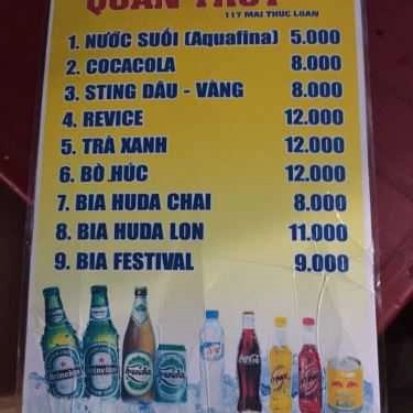 Thực đơn- Quán Ăn Quán Thủy - Các Món Nướng