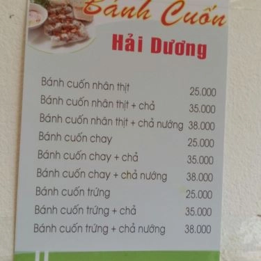 Thực đơn- Quán Ăn Quán Thúy - Bún Cá & Bánh Đa Cá Rô Đồng
