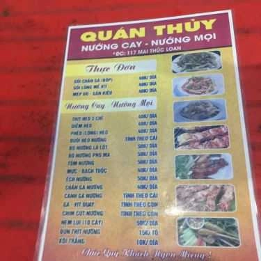 Thực đơn- Quán Ăn Quán Thủy - Các Món Nướng