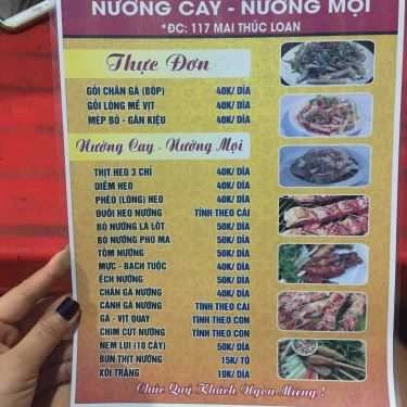 Thực đơn- Quán Ăn Quán Thủy - Các Món Nướng