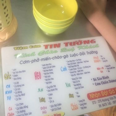 Thực đơn- Quán Ăn Quán Tin Tưởng - Cơm Gia Đình