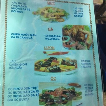 Thực đơn- Quán Ăn Quán Tre - Lẩu Tôm Càng