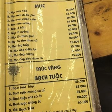 Thực đơn- Quán Ăn Quán Trúc Xanh