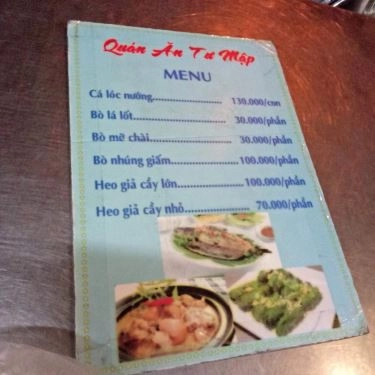 Thực đơn- Quán Ăn Quán Tư Mập - Cá Lóc Nướng